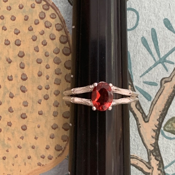 Magnificent Natural Garnet in Sterling (size 8.5) - Picture 10 of 13